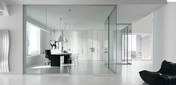 glass partition wall