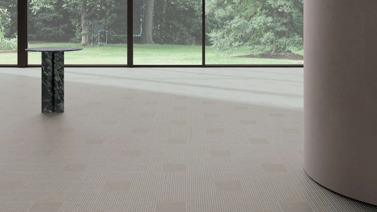 Porslinsyta Fringe fran Mutina med graverade segment