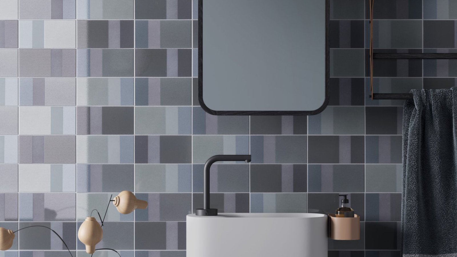 Diarama-plattvägg från Mutina med målerisk effekt