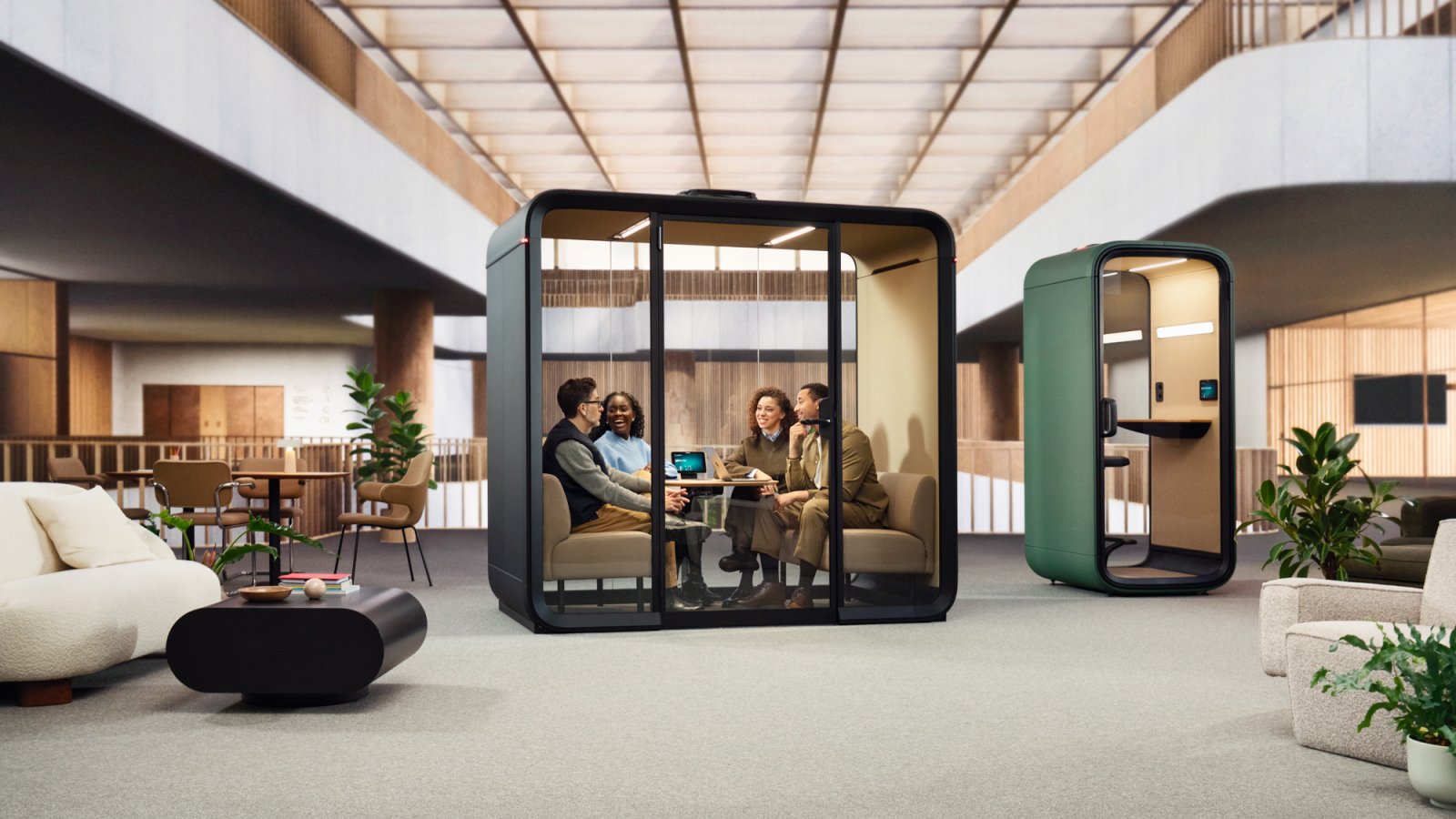 Framery Four mötespod på ett svenskt kontor
