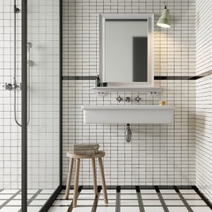 Mönstret Double White ur kollektionen Mattonelle Margherita från Mutina