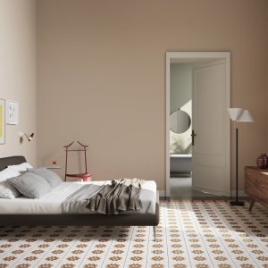 Glaserad granitkeramik från Mutina med mönstret Corners i 20,5×20,5 cm