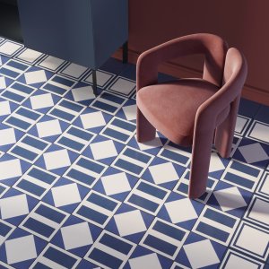 Mönstret Square Blue ur kollektionen Mattonelle Margherita från Mutina