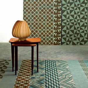Ledningens badrum med Azulej patchwork