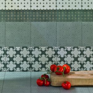 Detalj av Azulej moenstret Trama fraan Mutina