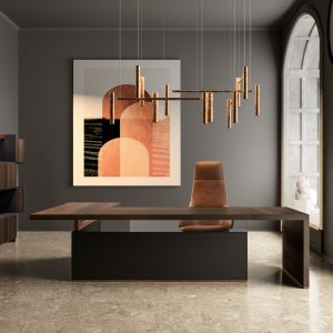 Chefsskrivbord Bold58 Leaven fraan About Office med glaselement