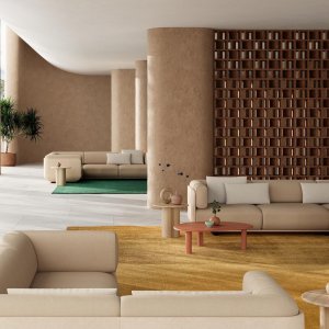 Loungesits Shaal i en coworkingyta