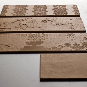 Ledningens badrum klaett i Bas-Relief av Urquiola