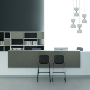 Receptionsdisk Qubo i komposition 5 med vändbara sidor