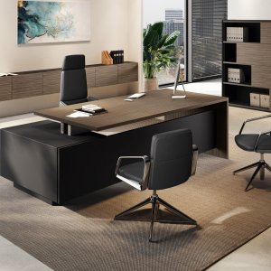 Komplett Elite ledningsvåning — skrivbord, mötesbord och boiserie, design Progetto CMR