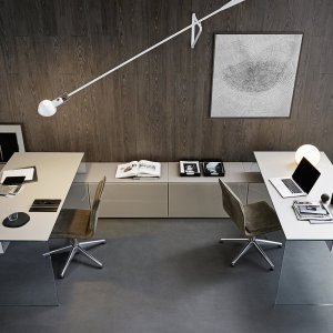 Ledningsskrivbord Air Desk, design Pinuccio Borgonovo