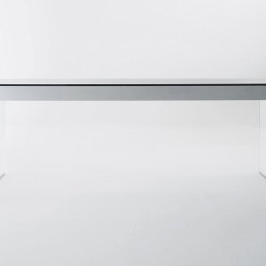 Handborstad svart aluminium på Air Desk
