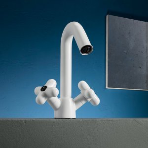 Designblandare i matt svart: enhåls tvättställsblandare I Balocchi från Fantini