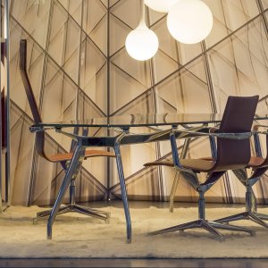 Kuna Chair i mörkbrunt läder