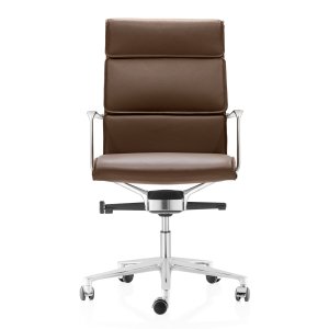 Slutna aluminiumarmstöd på Una Chair