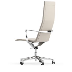 Valea Chair i gult tyg i ett ljust kontor