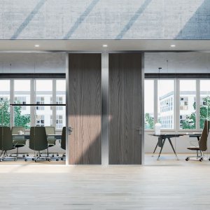 Glasvägg K42 från Frezza med smal aluminiumprofil