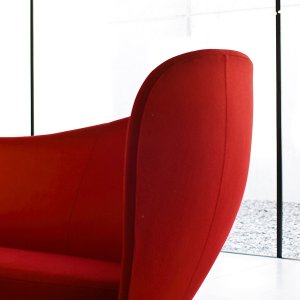 Baksidan av den vridbara fåtöljen från LaCividina, design Peter Harvey