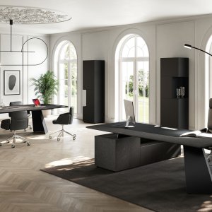 Öppen insats i 3d-folie Olmo Grey i Monolith-förvaringen