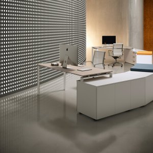 Modesty-panel till Loft-skrivbordet