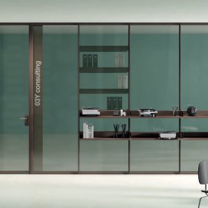 Dekorerad glaspanel ur Luconi Simple Bold