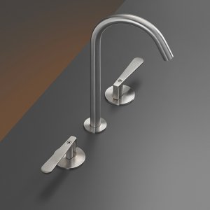 Tvågrepps väggblandare Lutezia i satinerad Bronze-yta, Cea Design