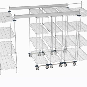 Coworking-möbler: Super Erecta hylla från Metro i Metroseal-yta