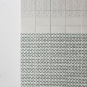 Moenster Zigzag White fraan Tape Mutina paa vit bas