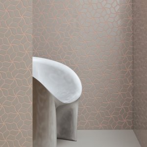Botanica Grey Matt mosaik paa vaegg