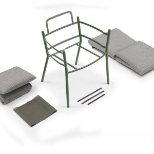 Avtagbar dynklädsel på Brezza fåtöljen