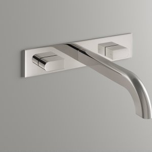 Designblandare Sixty från CEA Design i Black Ivory med marmortvättställ