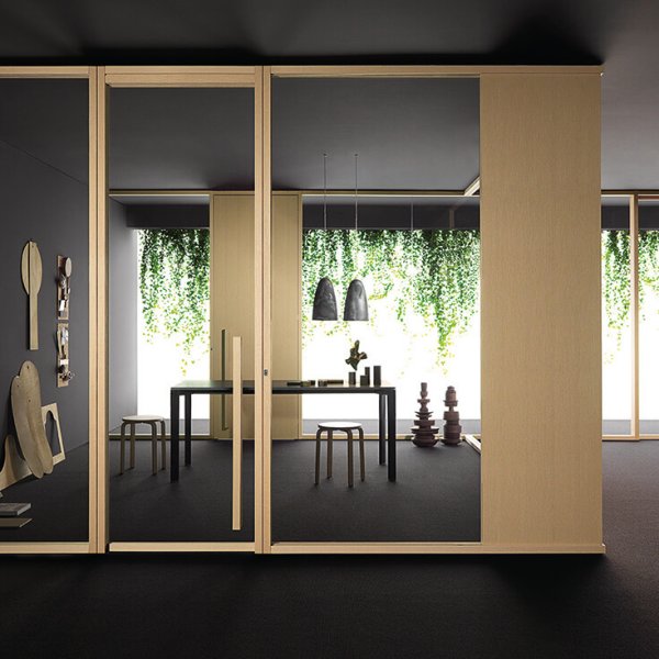 Kontor med Citterio glasväggar från en transparent tillverkare