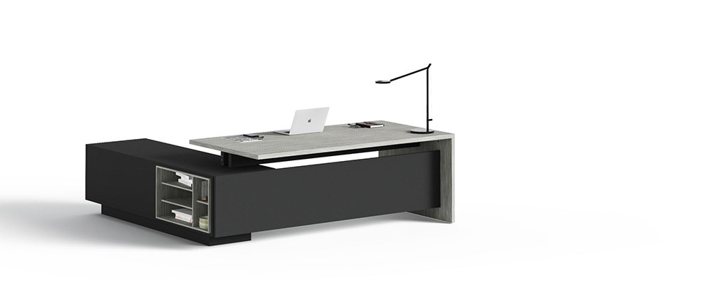 Skrivbord med rollcontainer