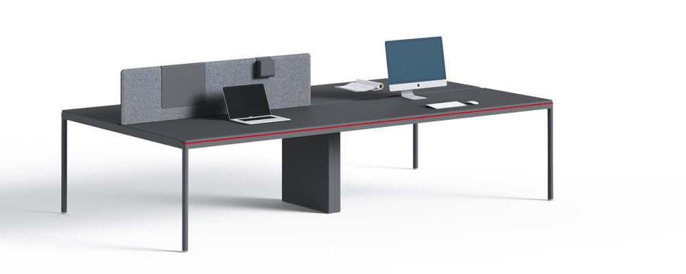 Skrivbord med rollcontainer