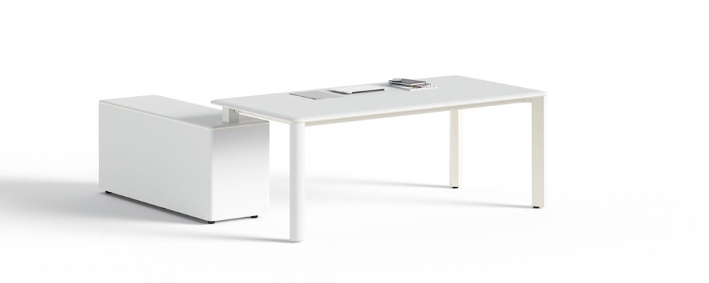 Skrivbord med rollcontainer